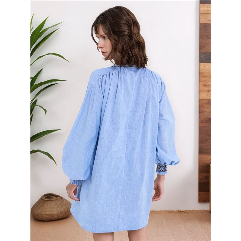 NEW-Women Shirt Dress Long Sle - Casual Loose Linen Shirt Dress review and price