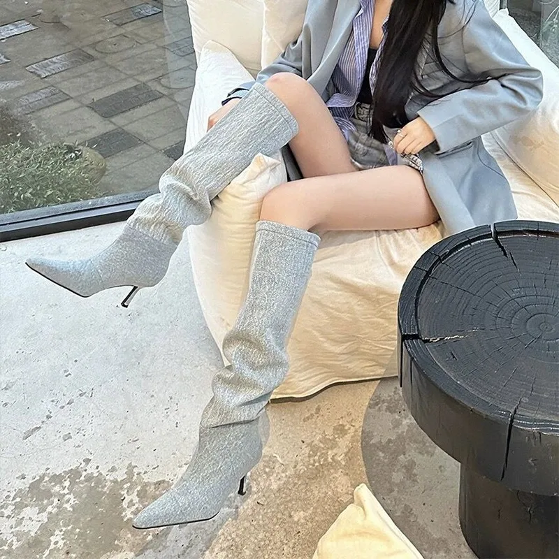 High Heel Long Tube over Knee  - Jeans review and price