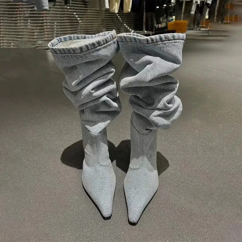 High Heel Long Tube over Knee  - Jeans review and price