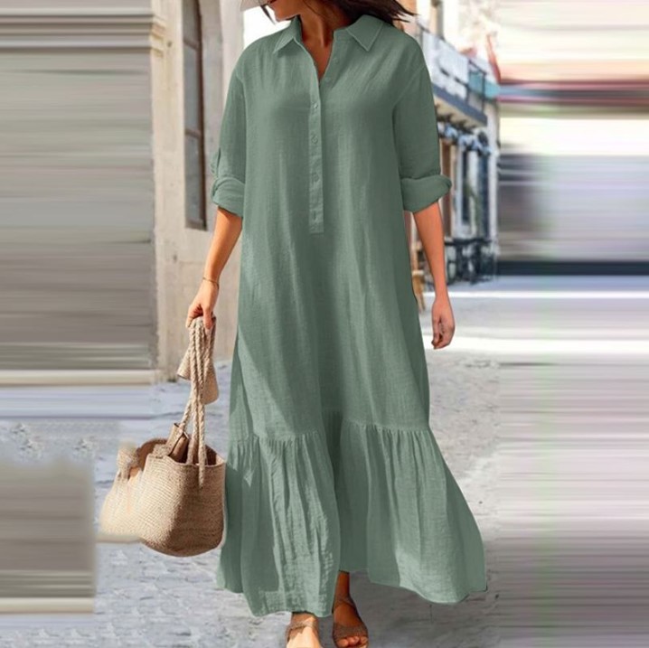 2025 Women's Linen Shirt Dress - Casual Loose Linen Shirt Dress review and price