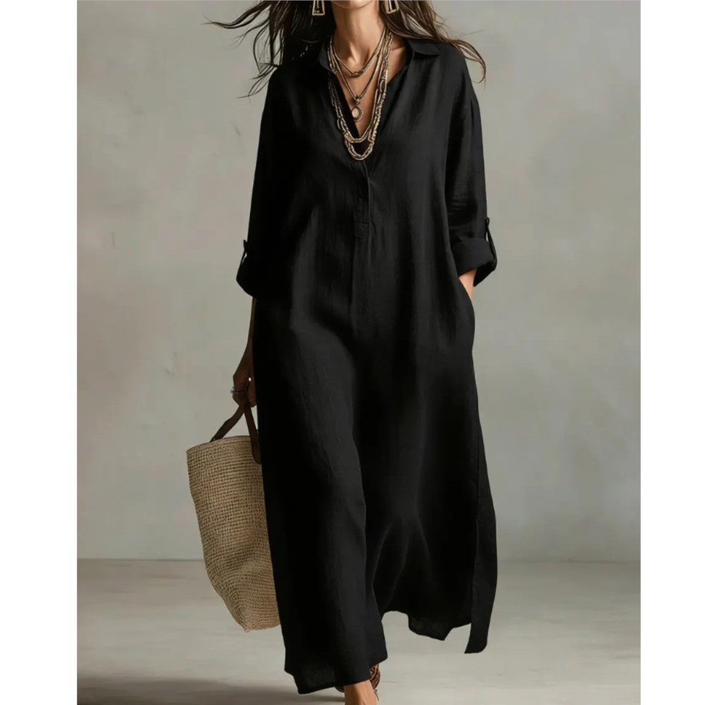 Women Vintage Linen Shirt Dres - Casual Loose Linen Shirt Dress review and price
