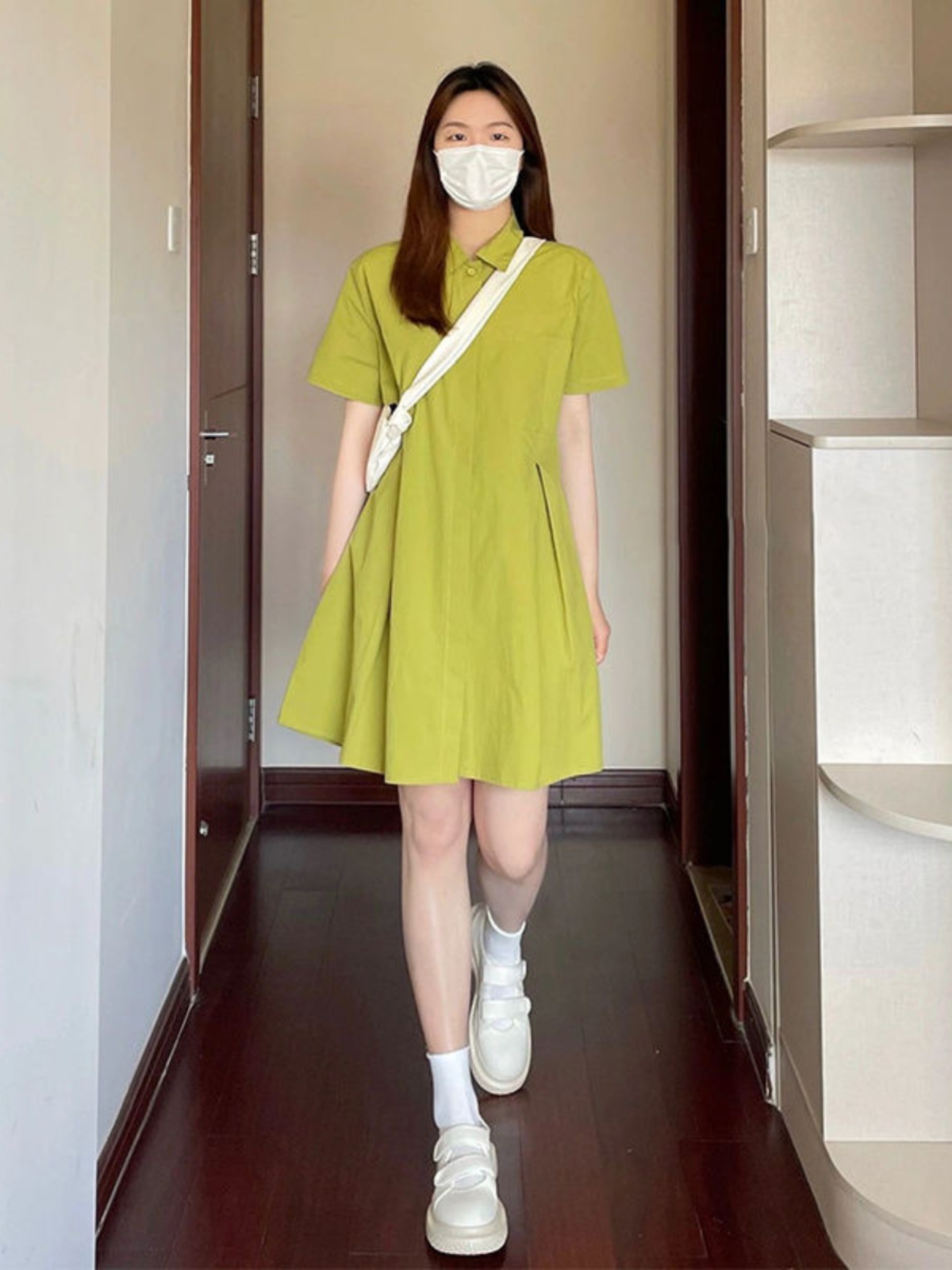 plus Size  Collar Dress Women  - Korean Style A Line Shirt Dress review and price