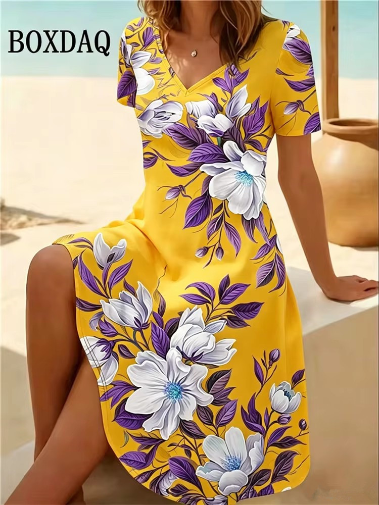 6XL Plus Size Women Dresses Su - Boho Summer Beach Maxi Dress review and price