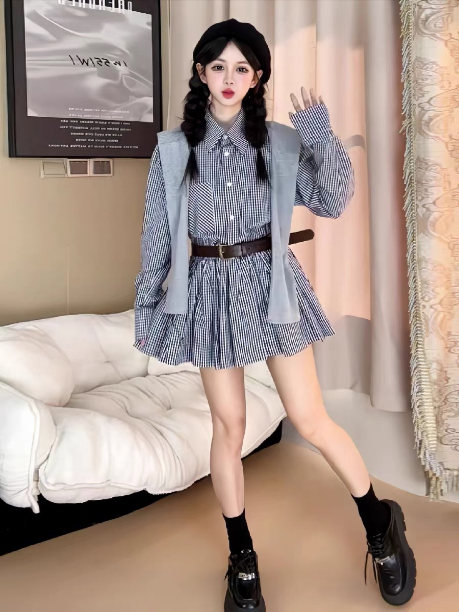 Early Autumn Korean Style Shir - Korean Style A Line Shirt Dress review and price