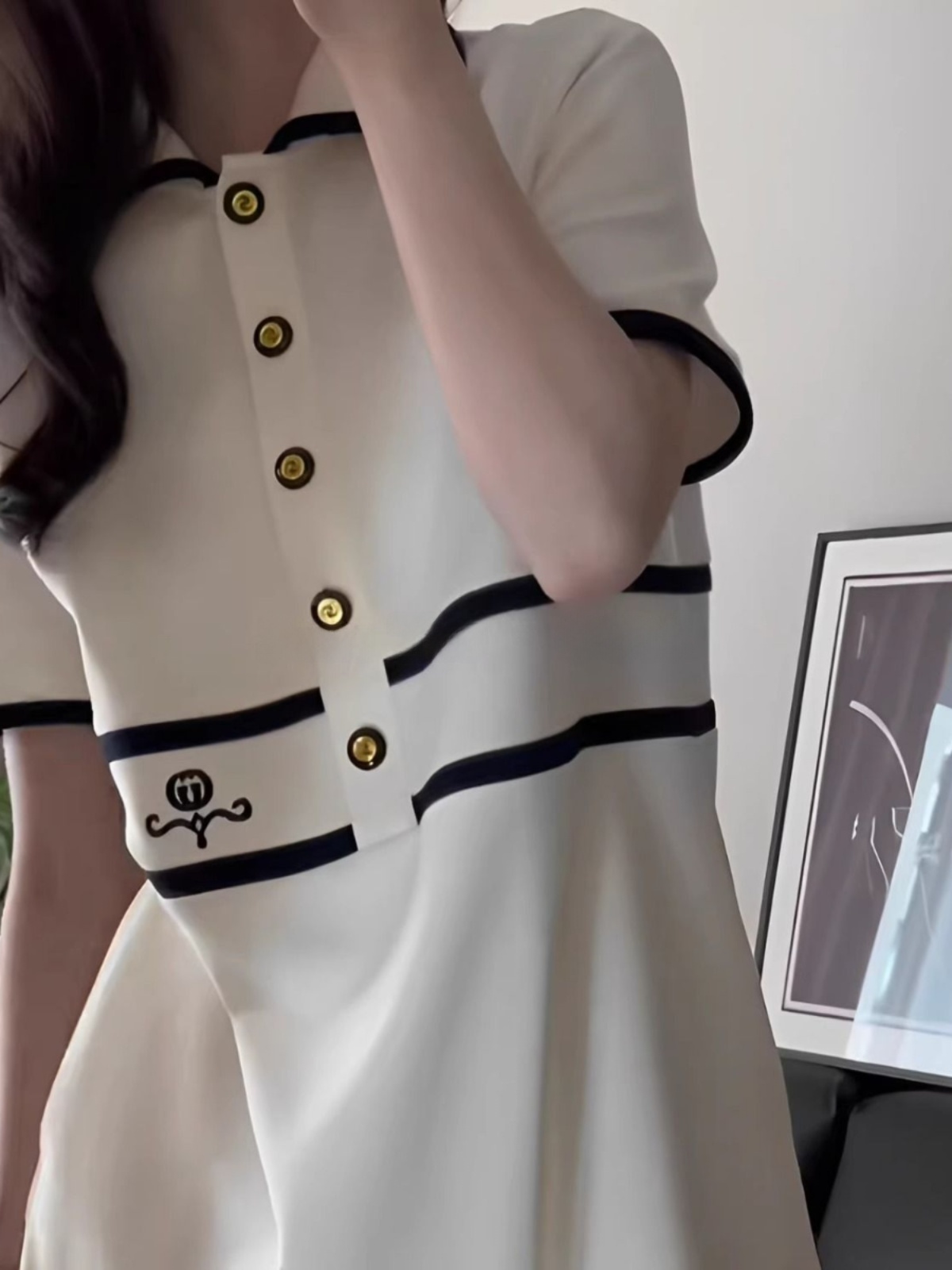plus Size  Collar Short Sleeve - Korean Style A Line Shirt Dress review and price