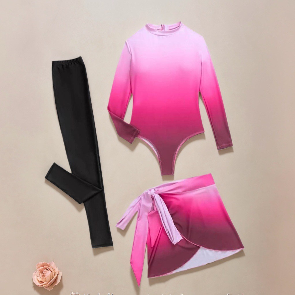 Blue Long Sleeve Swimsuit High - Skirts review and price