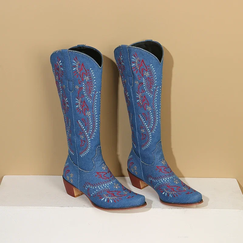 Blue Denim Western Cowgirl Kne - Jeans review and price
